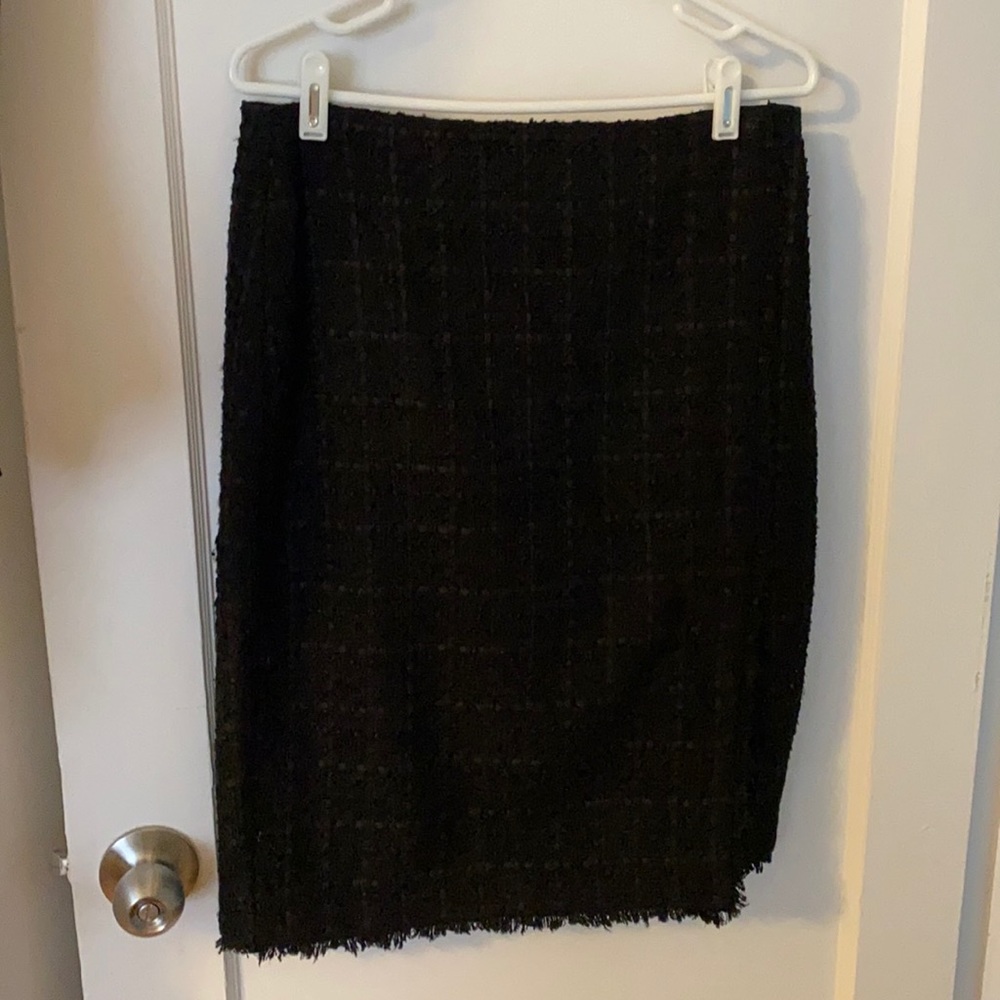 Curvy Tweed Faux Wrap Pencil Skirt